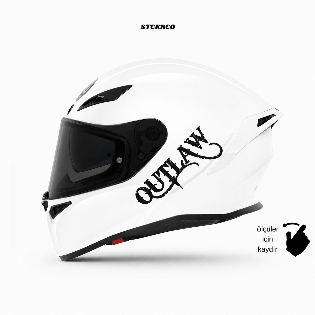 Outlaw Kask Sticker - Kask Çene Sticker | STCKRCOMPANY