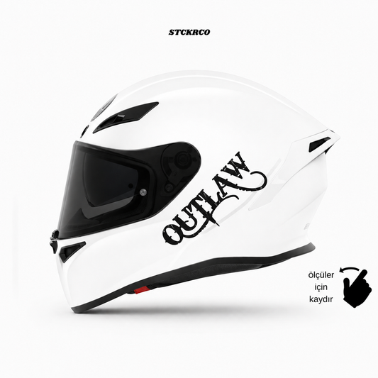 Outlaw Kask Sticker - Kask Çene Sticker | STCKRCOMPANY