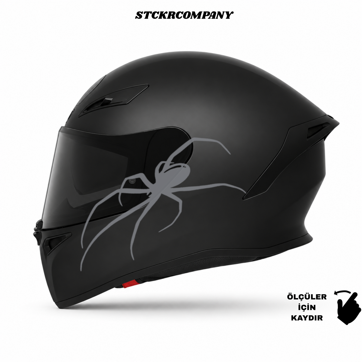 Büyük Örümcek Kask Sticker