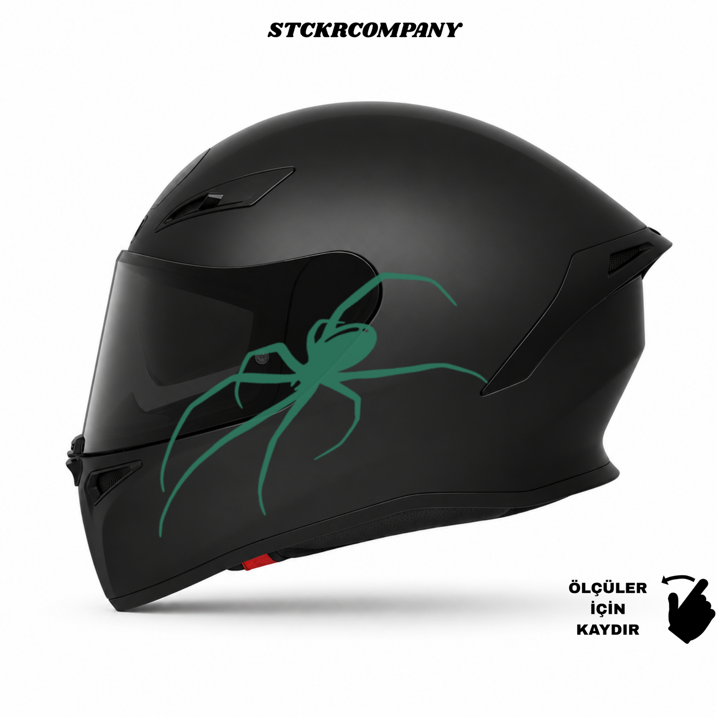 Büyük Örümcek Kask Sticker