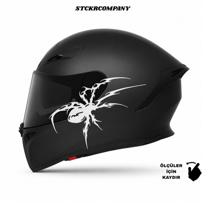 Gotik Örümcek Kask Sticker