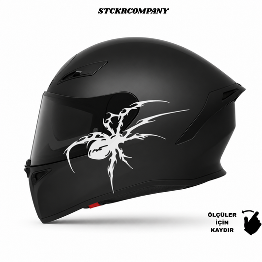 Gotik Örümcek Kask Sticker | STCKRCOMPANY