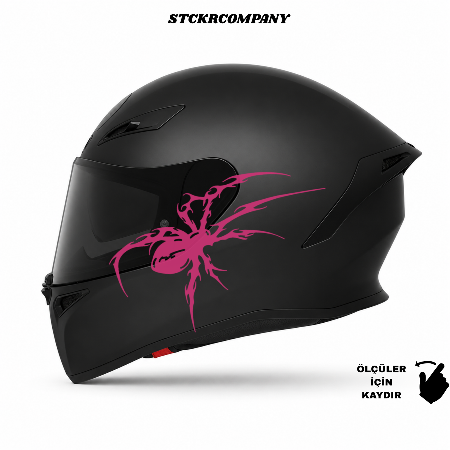 Gotik Örümcek Kask Sticker