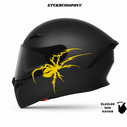 Gotik Örümcek Kask Sticker