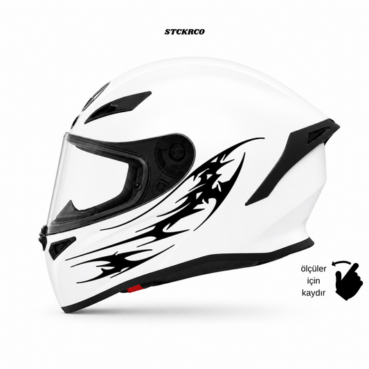 Tribal Çizgi Kask Sticker | STCKRCOMPANY