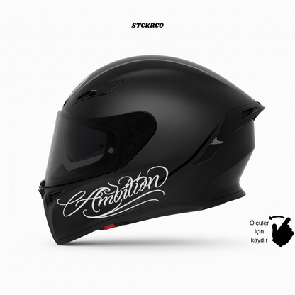 Ambition Kask Sticker - Kask Çene Sticker | STCKRCOMPANY