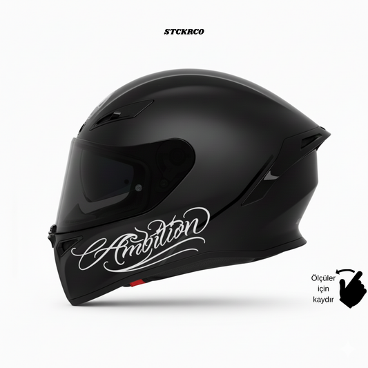 Ambition Kask Sticker - Kask Çene Sticker | STCKRCOMPANY