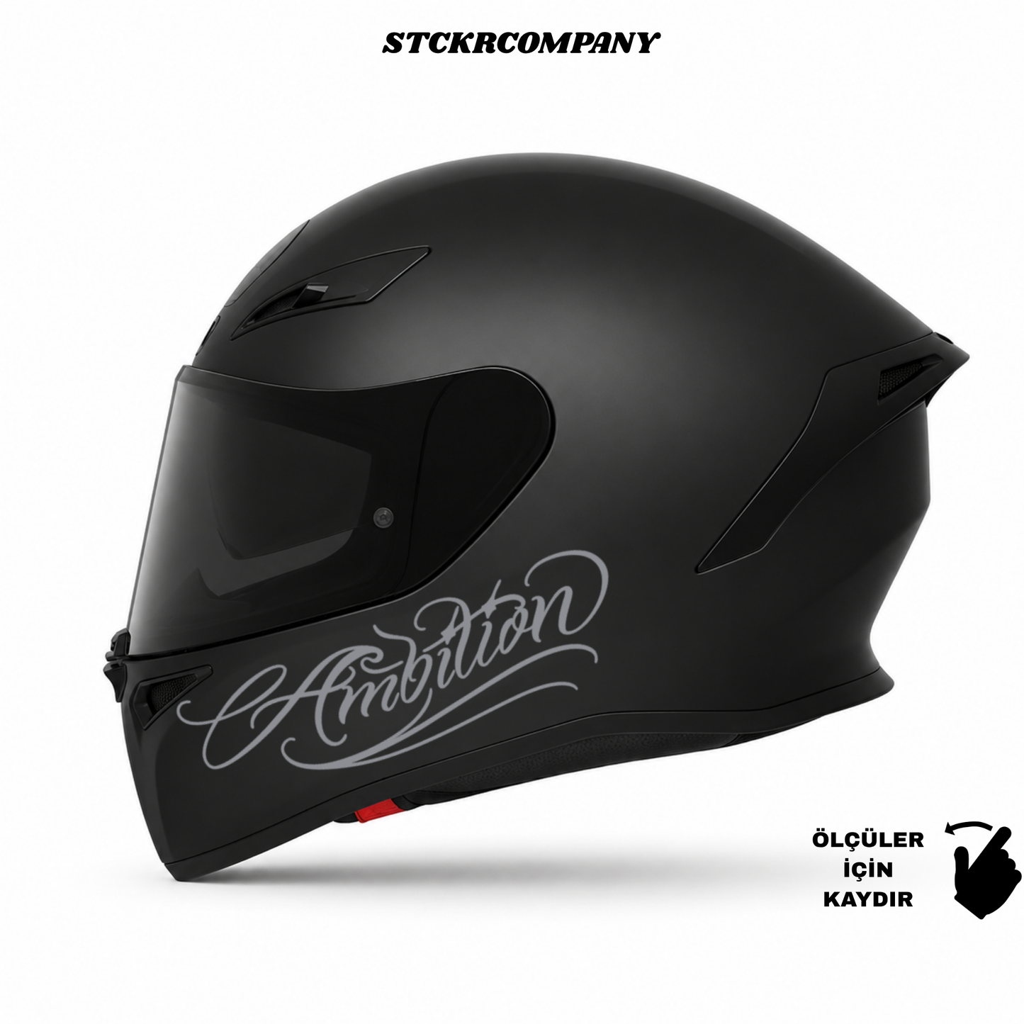 Ambition Kask Sticker - Kask Çene Sticker | STCKRCOMPANY