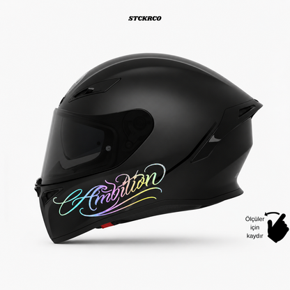 Ambition Kask Sticker - Kask Çene Sticker | STCKRCOMPANY