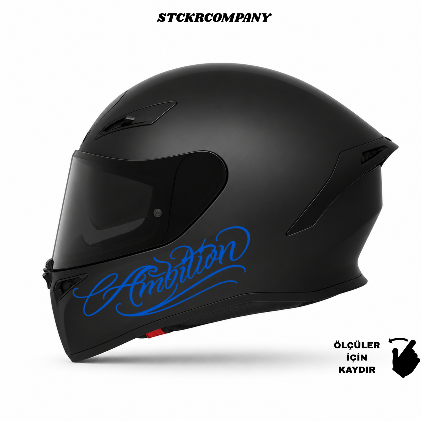 Ambition Kask Sticker - Kask Çene Sticker | STCKRCOMPANY
