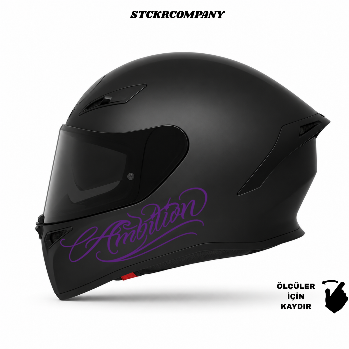 Ambition Kask Sticker - Kask Çene Sticker | STCKRCOMPANY