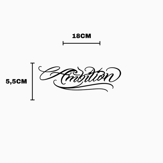 Ambition Kask Sticker - Kask Çene Sticker | STCKRCOMPANY
