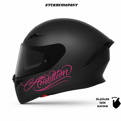 Ambition Kask Sticker - Kask Çene Sticker | STCKRCOMPANY