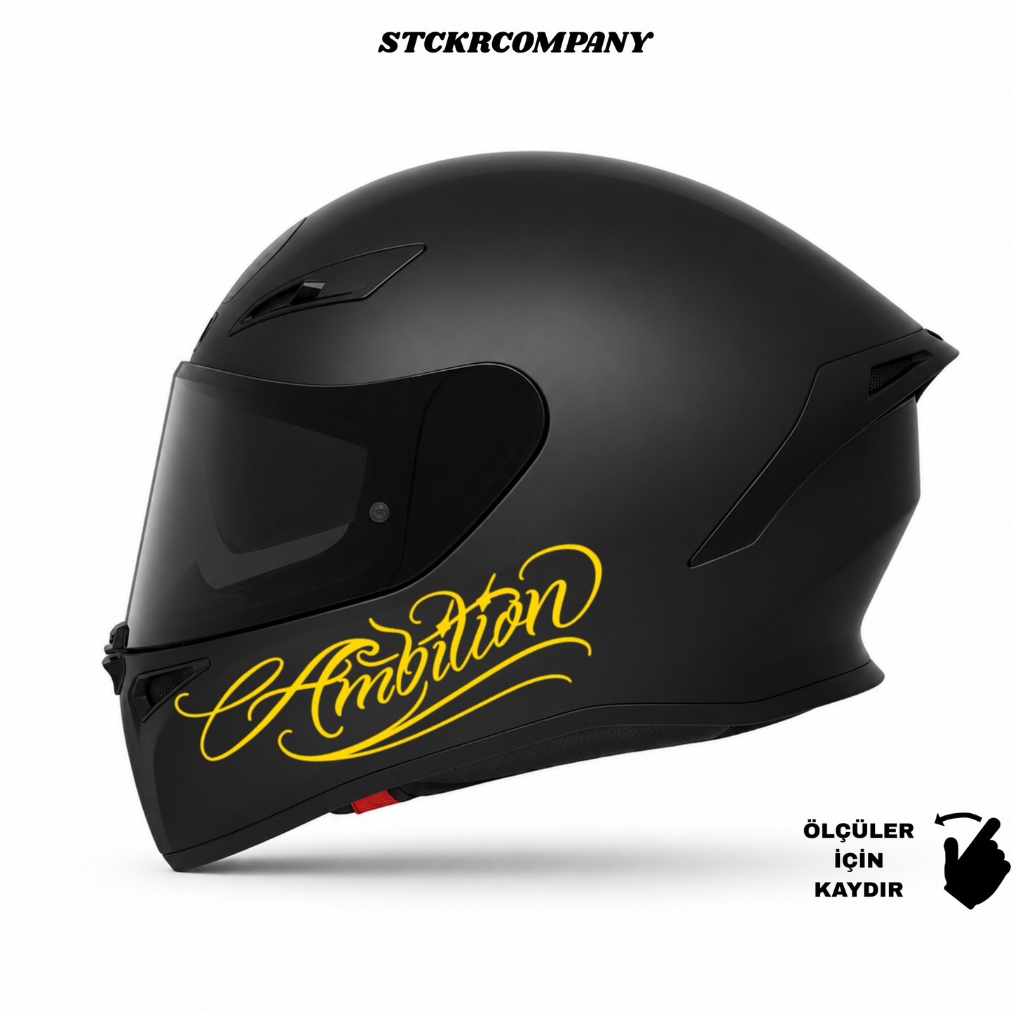 Ambition Kask Sticker - Kask Çene Sticker | STCKRCOMPANY