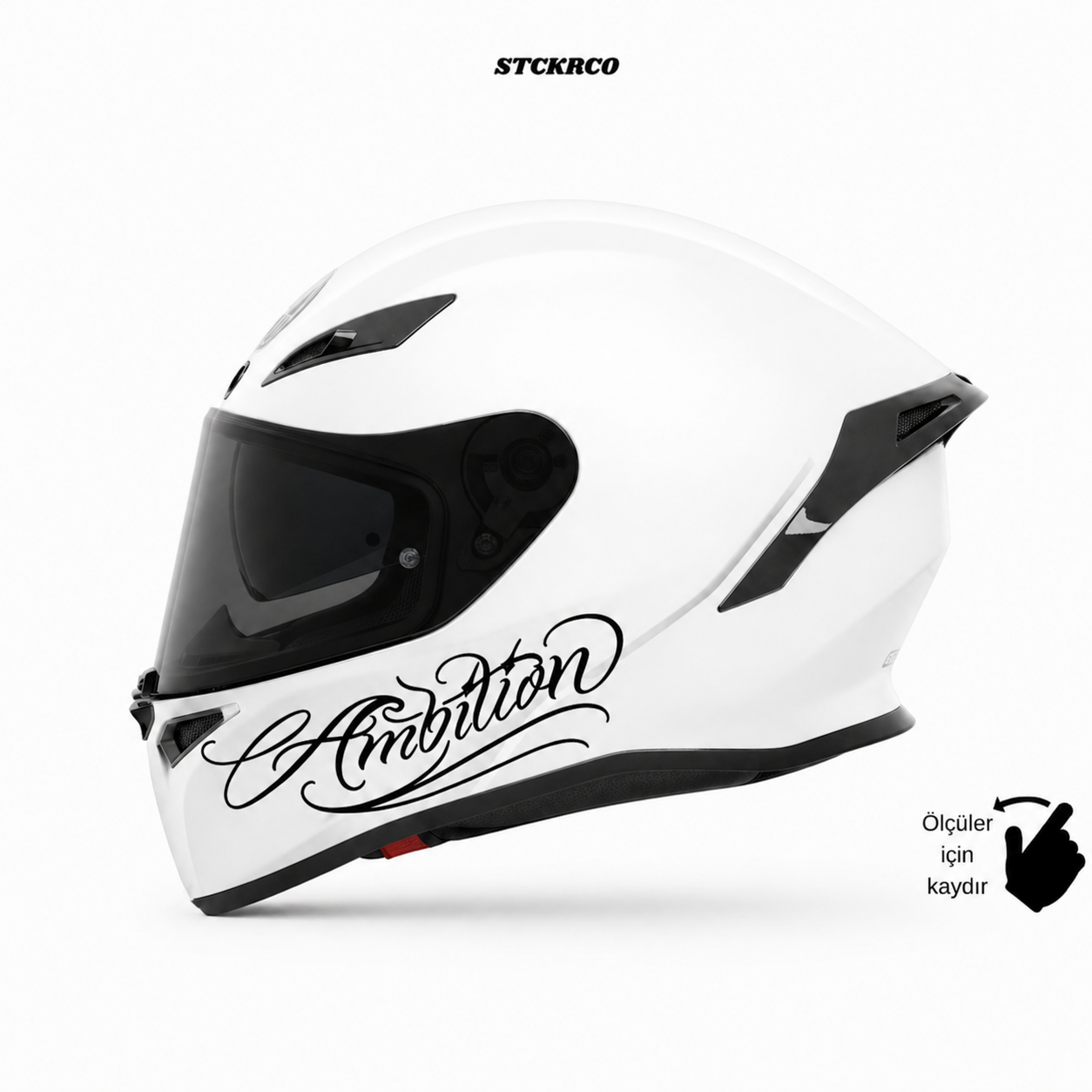 Ambition Kask Sticker - Kask Çene Sticker | STCKRCOMPANY