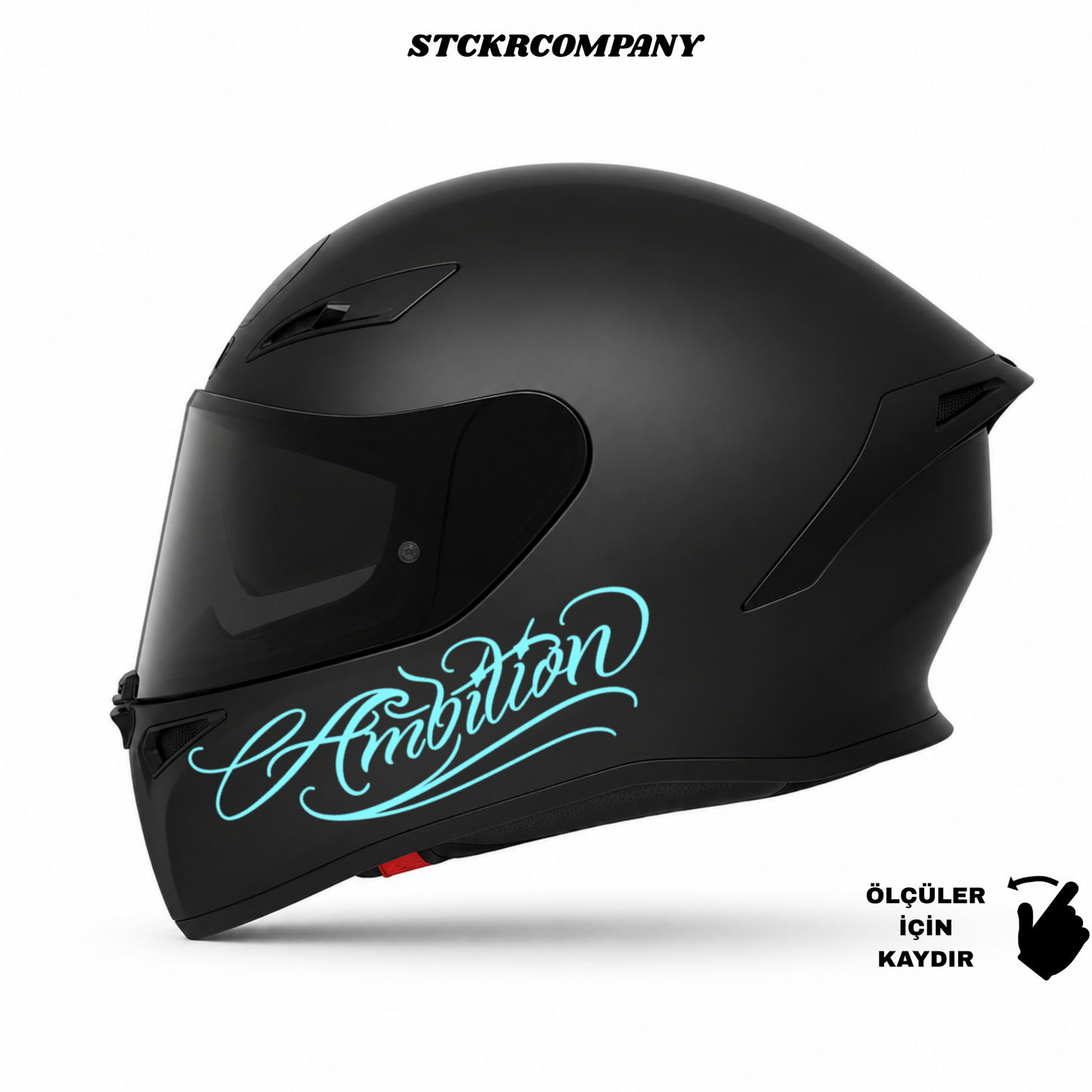 Ambition Kask Sticker - Kask Çene Sticker | STCKRCOMPANY