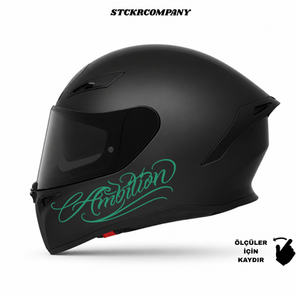 Ambition Kask Sticker - Kask Çene Sticker | STCKRCOMPANY