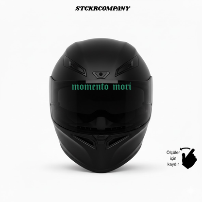 Momento Mori - Vizör Önü Yazı Sticker | STCKRCOMPANY