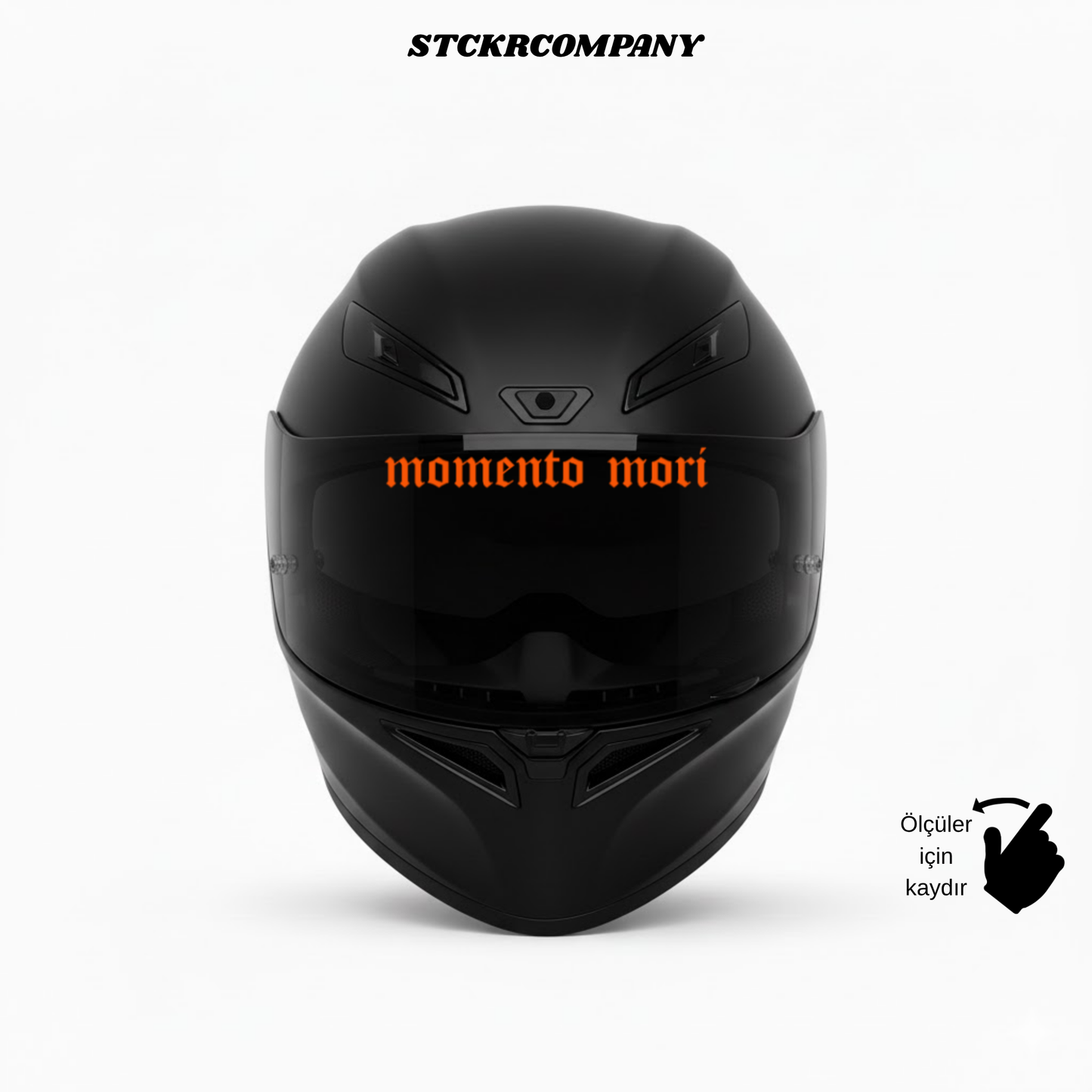 Momento Mori - Vizör Önü Yazı Sticker | STCKRCOMPANY